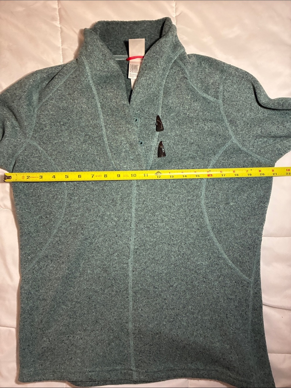 The North Face Women's Funnel Neck Fleece Pullover Teal Green Size Large - Picture 8 of 10